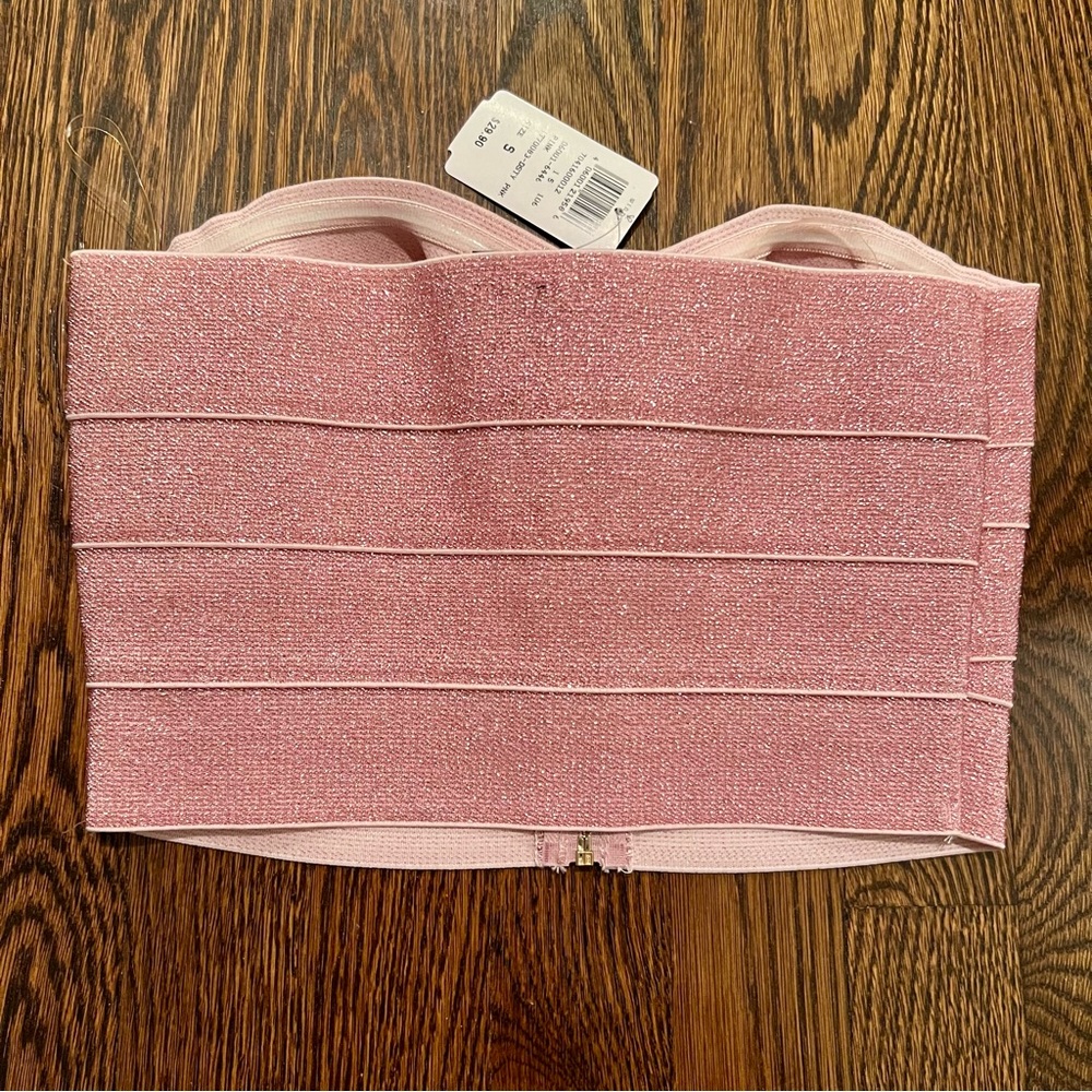 Windsor Pink Glitter Ribbon Bustier - Picture 5 of 5